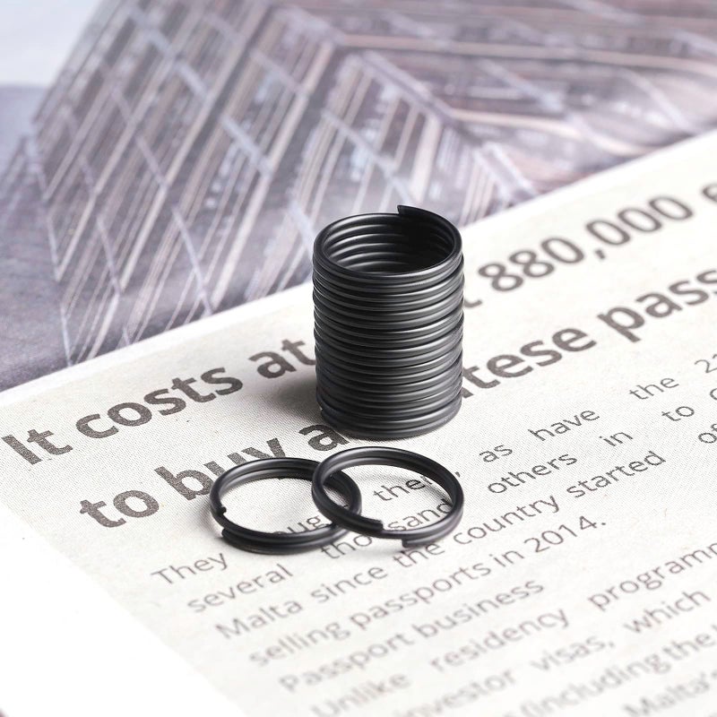 ZoloAJay 200pcs 12mm Mini Split Jump Ring with Double Loops Small Round Metal Black Key Rings Connectors for Making Handwork Charms Pendants Key Chains Ornaments DIY Crafts Accessories - Image 3